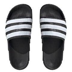 Chinelo Unissex adidas Adilette 22 Black White - Foto 1