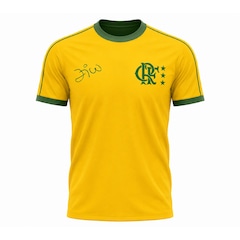 Camisa do Flamengo Zico Edição Brasil Destino Braziline - Masculina - Foto 1