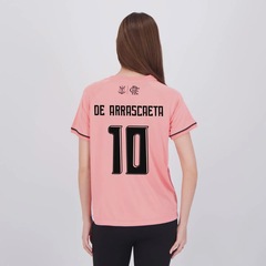 Camisa do Flamengo Frequência 10 De Arrascaeta Rosa - Feminina - Foto 2