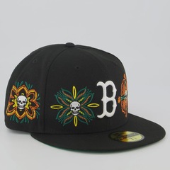 Boné New Era Boston Red Sox MLB 5950 Skull And Flowers - Foto 2