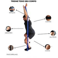 Kit Super Band 3 Intensidade Yangfit Tecido Elástico Durável - Foto 3