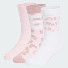 Kit Meias Estampadas adidas Youth Girls Leo com 3 Pares - Feminina - Foto 3
