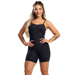 Macaquinho Fitness Mvb Modas Alcinha Costas Nua Poliamida - Feminino - Foto 1