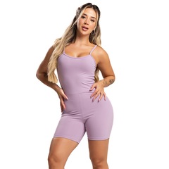 Macaquinho Fitness Mvb Modas Alcinha Costas Nua Poliamida - Feminino - Foto 1