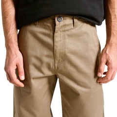Calça Volcom Frickin Skate Chino Teak - Masculina - Foto 3