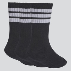 Kit Meia adidas Crew 3 Pares Infantil - Foto 2
