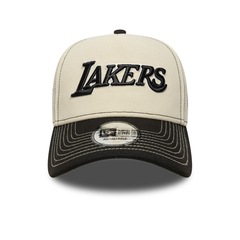 Bone New Era NBA 9Forty A-Frame Snapback Los Angeles Lakers Masculino - Foto 2