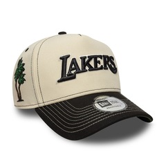 Bone New Era NBA 9Forty A-Frame Snapback Los Angeles Lakers Masculino - Foto 3