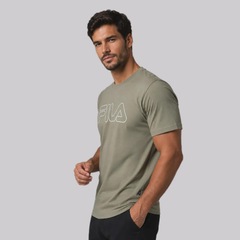 Camiseta Fila Regular Letter Outline Masculina - Foto 2