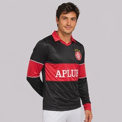 Camisa Internacional Retrô 1987 Goleiro Manga Longa Masculina - Foto 2