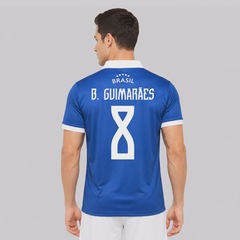 Camisa Brasil Seleça Azul 8 B. Guimarães Masculina - Foto 1
