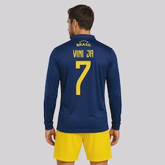 Camisa Brasil Seleça Manga Longa 7 Vini Jr Masculina - Foto 1