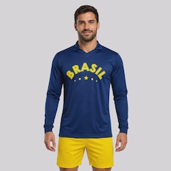 Camisa Brasil Seleça Manga Longa 7 Vini Jr Masculina - Foto 2