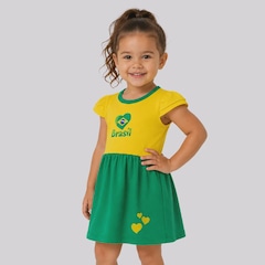 Vestido Brasil Torcida Infantil - Foto 3