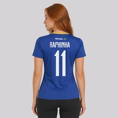 Camisa Brasil Samba 11 Raphinha Feminina - Foto 1