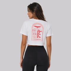 Blusa Cropped Flamengo Thrum Feminino - Foto 4