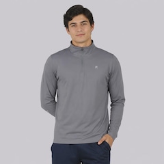 Camiseta Fila Half Ziper Life ML Masculina - Foto 1