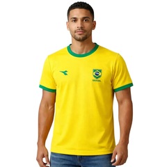 Camiseta do Brasil Diadora Campione - Masculina - Foto 1
