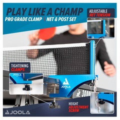 Conjunto de Rede e Suporte para Tênis de Mesa JoolaWX Aluminium Net - Foto 3