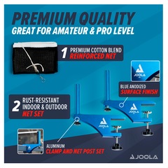 Conjunto de Rede e Suporte para Tênis de Mesa JoolaWX Aluminium Net - Foto 5