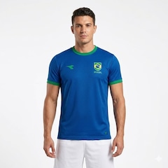 Camiseta Brasil Diadora Campione Escudo - Masculina - Foto 1
