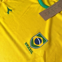 Camiseta do Brasil Diadora Campione Escudo Plus - Masculina - Foto 4
