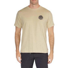 Camiseta Rip Curl Wettie Suit Icon Khaki Sand - Masculina - Foto 1
