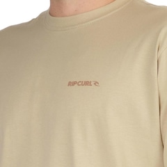 Camiseta Rip Curl Brand Icon Khaki Sand - Masculina - Foto 4