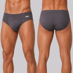 Kit Cueca Slip Lupo Algodão - Masculino - 3 Unidades - Foto 3