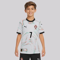 Camisa Portugal II 25/26 7 Ronaldo Puma Infantil - Foto 2