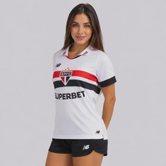 Camisa do São Paulo I 24/25 Torcedora New Balance Feminina - Foto 3