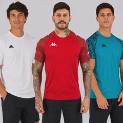 Kit Camiseta Kappa Tully Vatare e Raglany - Masculino - 3 Unidades - Foto 1