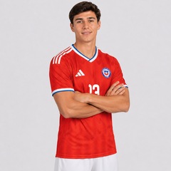 Camisa Chile Home 26/27 13 E. Pulgar Adidas Masculina - Foto 3