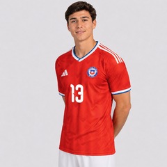 Camisa Chile Home 26/27 13 E. Pulgar Adidas Masculina - Foto 4
