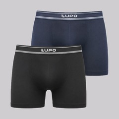 Kit Cueca Boxer Lupo Sem Costura Masculino - 2 Unidades - Foto 1