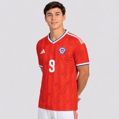 Camisa Chile I 26/27 9 A. Aravena Adidas Masculina - Foto 4