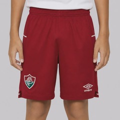 Calção Umbro Fluminense II 2025 Infantil - Foto 1