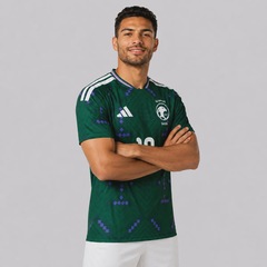 Camisa Arábia Saudita Home 26/27 18 S. Abu Al-Shamat Adidas Masculina - Foto 3