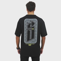 Camiseta Max Fit Hurley x Shibuya Logo Escama Black - Masculina - Foto 2