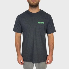 Camiseta Rip Curl Surfing Co Black Marle -  Masculina - Foto 1