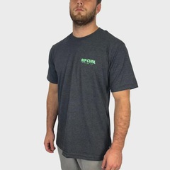 Camiseta Rip Curl Surfing Co Black Marle -  Masculina - Foto 3