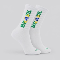Meia Brasil Vertical Unissex - Foto 1