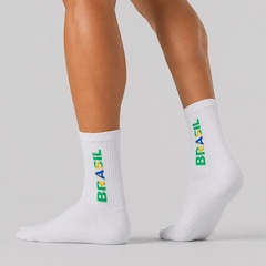 Meia Brasil Vertical Unissex - Foto 2