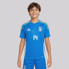Camisa Itália Home 24/25 14 Chiesa Adidas Infantil - Foto 2