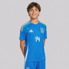 Camisa Itália Home 24/25 14 Chiesa Adidas Infantil - Foto 3