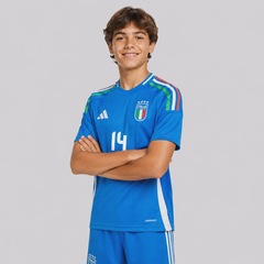 Camisa Itália Home 24/25 14 Chiesa Adidas Infantil - Foto 4