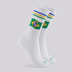 Meia Brasil Listras Unissex - Foto 1
