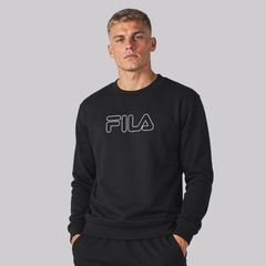 Blusão de Moletom Fila Letter Outline Light Masculino - Foto 1