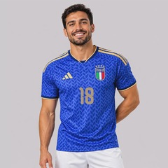 Camisa Itália I 26/27 18 N. Barella Adidas Masculina - Foto 2