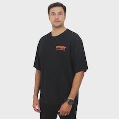 Camiseta Oakley Thermonuclear Logo Tee Blackout - Masculina - Foto 1